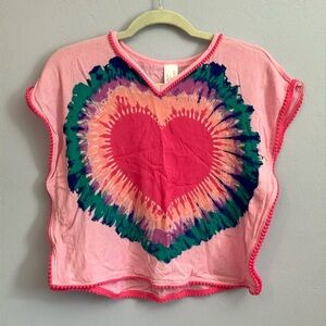 Cat & jack pink heat poncho cover up Sz xs